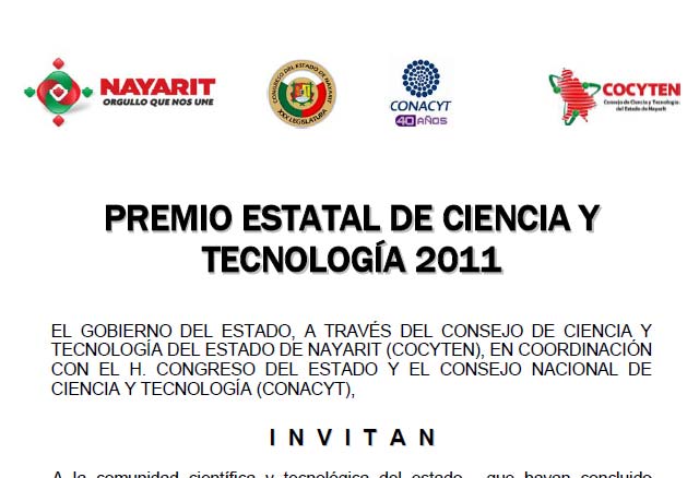 Convocatoria Medalla Nayarit 2011