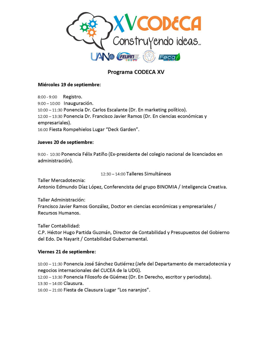Programa CODECA 2012