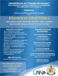 Convocatoria de la Maestría en Salud Pública