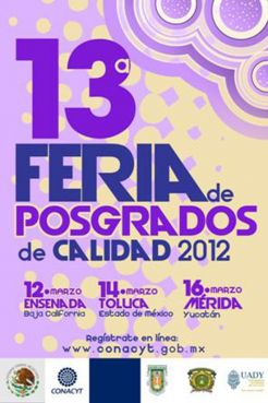 Invitación a la 13a Feria de Posgrados de Calidad 2012