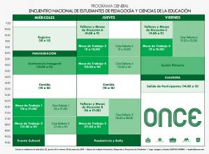 Programa Encuentro nacional estudiantes Pedagogía y Ciencias Educación