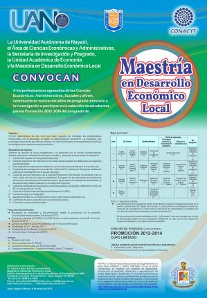 Convocatoria Maestría en Desarrollo económico local