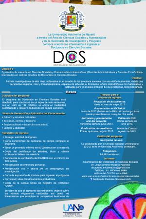 Convocatoria Doctorado en Ciencias Sociales 2012-2013