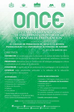 Convocatoria Encuentro nacional estudiantes Pedagogía y Ciencias Educación