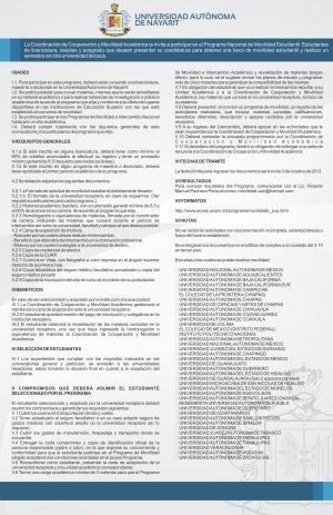 Convocatoria movilidad académica