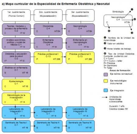 Mapa curricular Obstétrica y neonatal