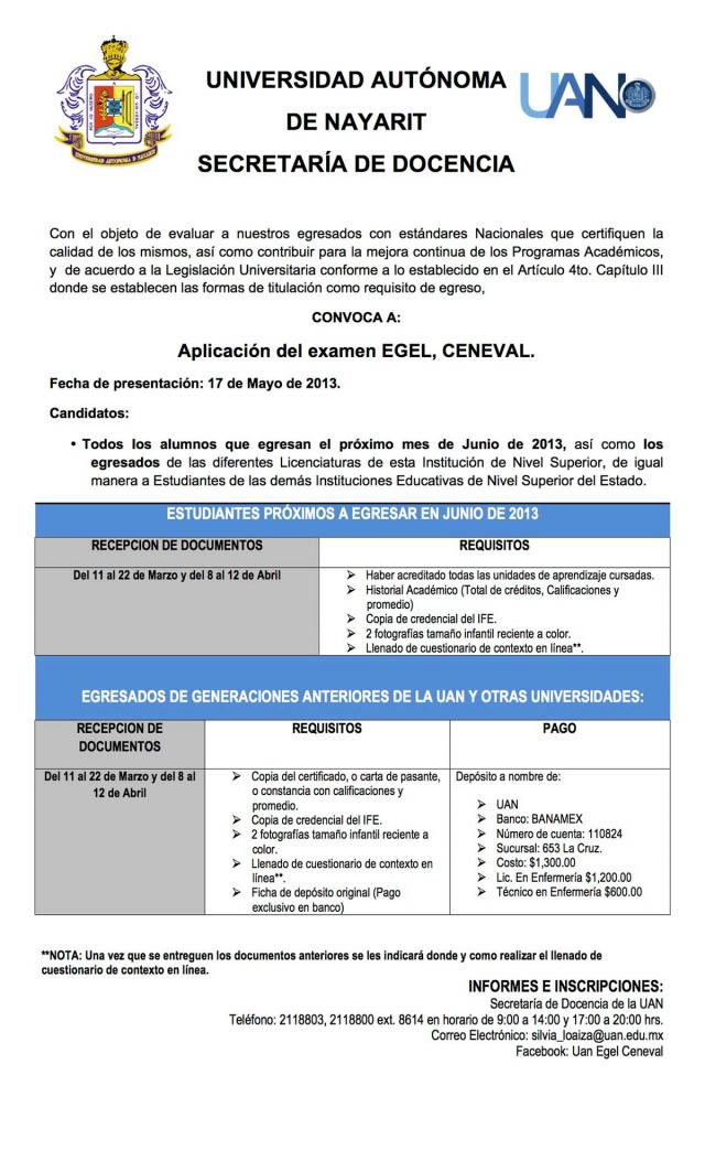 EGEL-CENEVAL mayo 2013