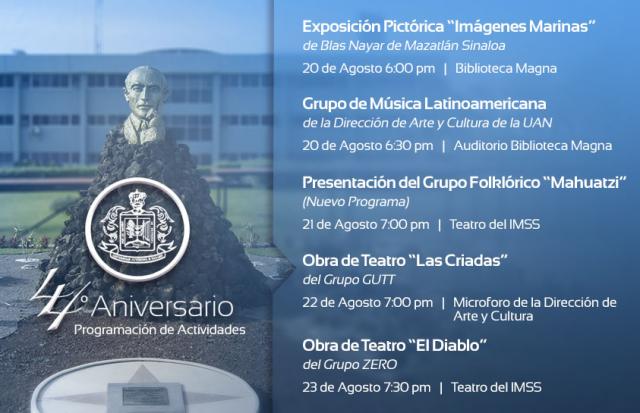 Actividades 44 aniversario de la UAN
