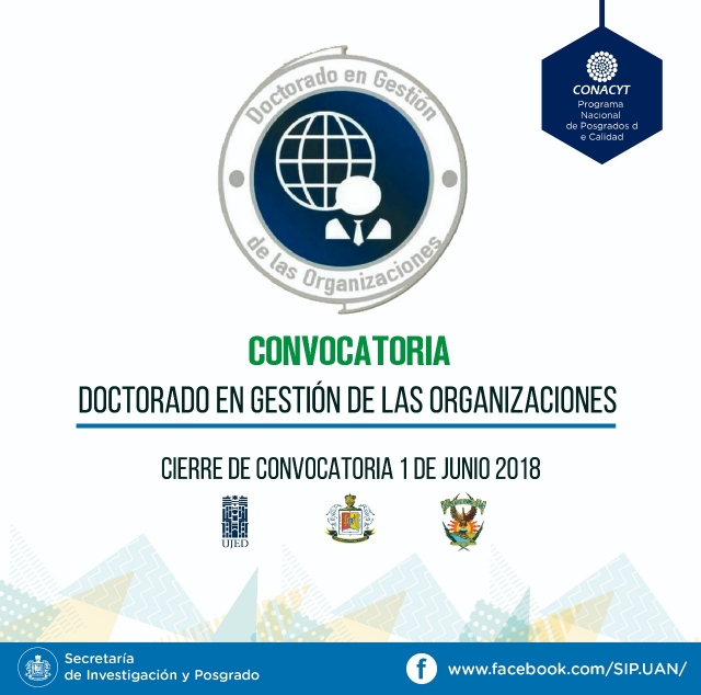 Convocatoria Doctorado en Gestión de las 
  
  Organizaciones