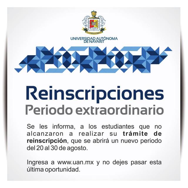 Prórroga reinscripciones 