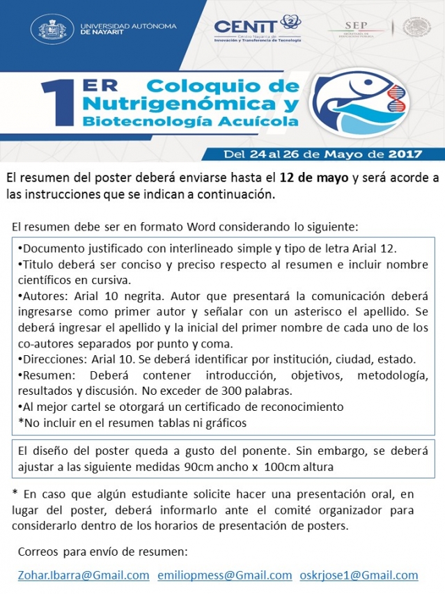 1er Coloquio Nutrigenomica
