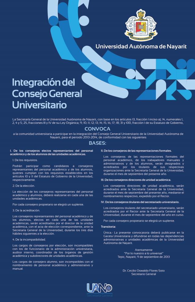 Convocatoria para la integración del CGU