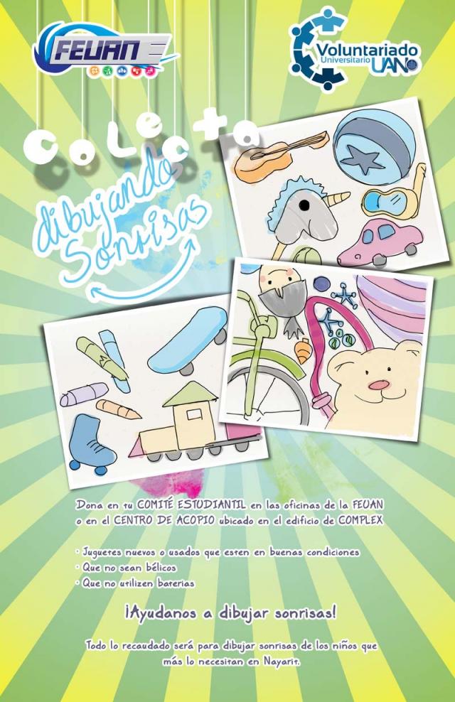Convocatoria colecta juguetes "Dibujando sonrisas"