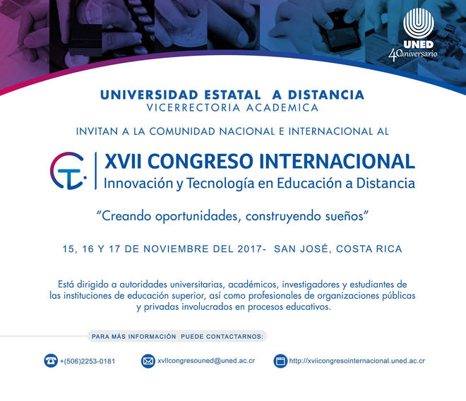 XVII Congreso Internacional. Innovación y Tecnología en Educación a Distancia