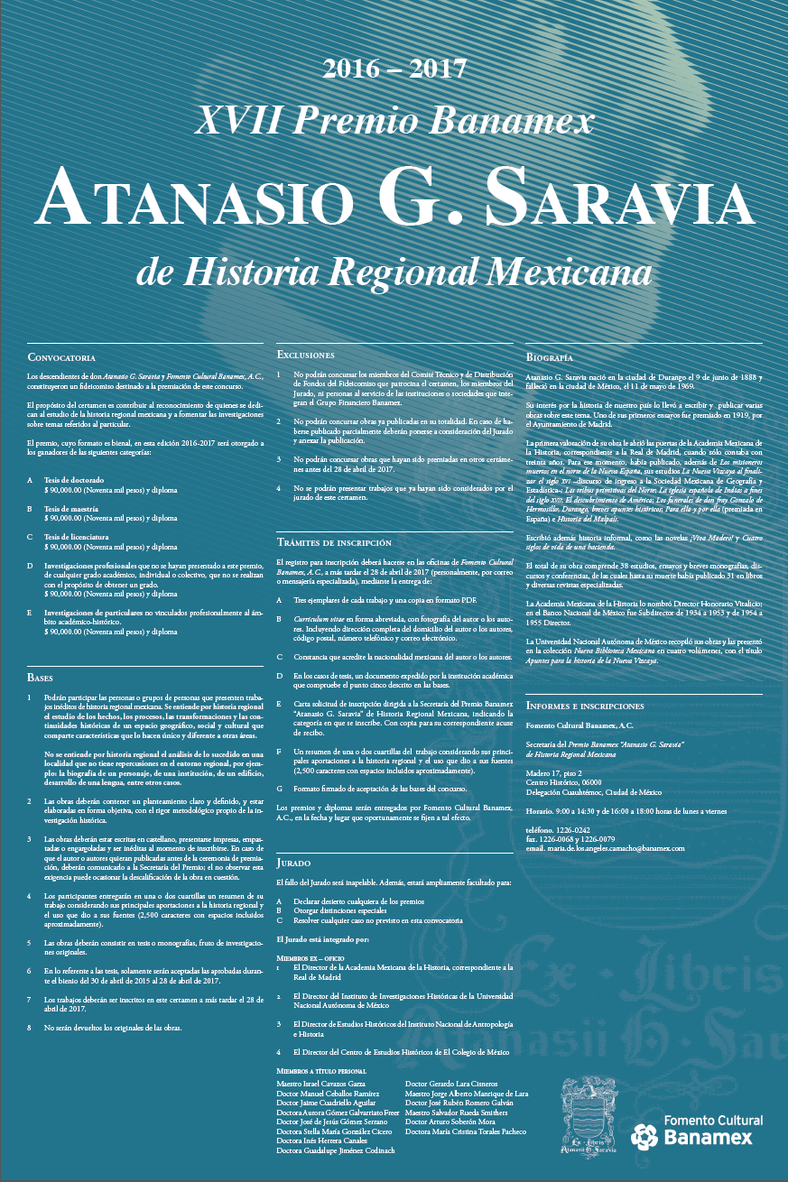 CONVOCATORIA HISTORIA REGIONAL MEXICANA